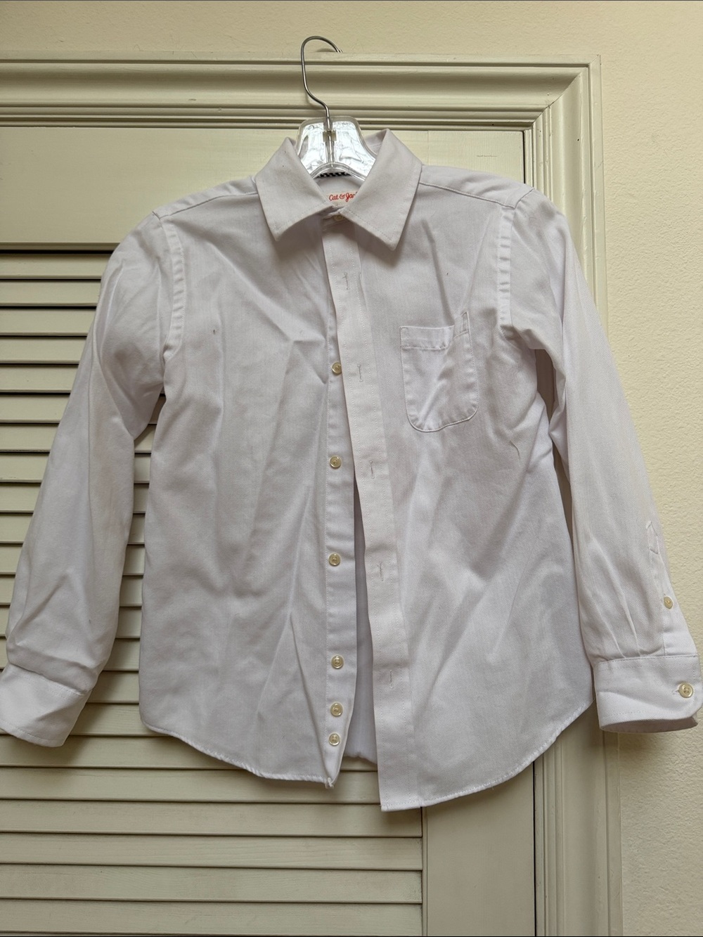 Cat & Jack White Long-Sleeve Button-Down Shirt for Kids